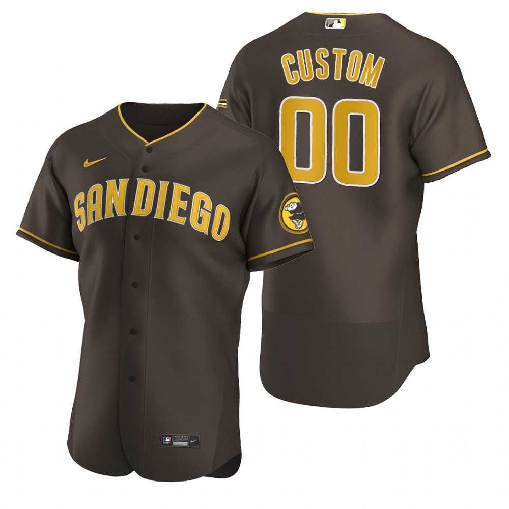 San Diego Padres Customized Nike Brown Stitched MLB Flex Base Jersey,We sell and wholesale San Diego Padres Customized Nike Brown Stitched MLB Flex Base Jersey on line form chian!